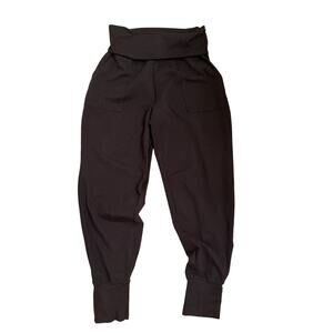 Offline by Aerie The Hugger Fold Over Joggers Black Lounge Yoga Cozy Ballet S